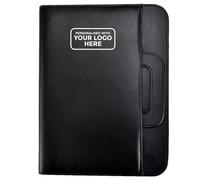 Arpan Porte-documents personnalisé avec logo A4 à fermeture éclair avec poignée portable, porte-documents exécutif, sac à documents professionnel en similicuir (CL-835-LCD)