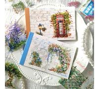 Arpaper Accessoires d'autocollants pour scrapbooking Bullet Journal - Série de plantes et fleurs en PET - Pour album photo, ordinateur portable, journal (mur de fleurs)