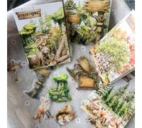 Arpaper Bullet Journal - Autocollants Esthétiques pour Scrapbooking - Motif Animal et Forêt - Décoration DIY pour Album Photo, Bloc-Notes, Journaux, Ordinateur