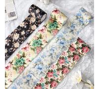 Arpaper Lot de 4 rouleaux de ruban adhésif Washi - Vintage Floral - Aesthetic Washi - Masking Pro - Pour accessoires de scrapbooking, bullet journaux, bricolage, journaling, art pour l'artisanat