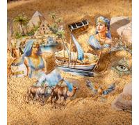 Arpaper Lot de 90 autocollants égyptiens vintage : pyramide pour scrapbooking, carnet, décoration créative