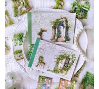 Arpaper Scrapbooking Bullet Journal Accessoires Autocollants PET Plantes grimpantes Série Scrapbooking Album Photo Carnet Journal Journal (Corner Of Manor)