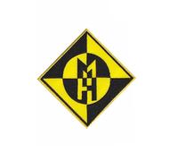 ARPatches - Patch brodé - 1 pièce - Jaune - Moderne - Super-héros - Motif machine Head - Iron-on