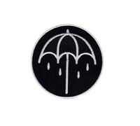 ARPatches - Patch brodé « Bring Me The Horizon Doomed » rond en coton noir, 1 pièce, à repasser ou à coudre