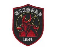 ARPatches Patch Brodé Iron on Patch Accessoire Noir Gothique 9,9 à 11,9 cm Musique