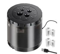 ARPDJK PRO Taille-crayon Électrique Usb Et Batterie 4 Trous Réglables Pour Crayons De 6 À 12 Mm, 4 Lames De Rechange Taille Crayon Automatique Grande Capacité, Noir