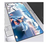 Arpeggio of Blue Steel 900x400mm Tapis de Souris XXL Multifonction Gaming Mousepad XXL Grand sous Main, Anime Souris 3mm Bureau Anti-Glissant Surface Texturée pour Ordinateur, F
