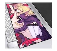 Arpeggio of Blue Steel 900x400mm Tapis de Souris XXL Multifonction Gaming Mousepad XXL Grand sous Main, Anime Souris 3mm Bureau Anti-Glissant Surface Texturée pour Ordinateur, E