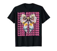 Arpenteur-géomètre Arpenteur Cartographe Fille Coquette Bow T-Shirt