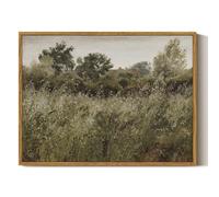 ARPEOTCY Toile murale encadrée - Impressions sur toile - Décoration murale pour salon, couloir, étagère - Peintures de paysage d'herbe - Décoration murale vintage pour chambre à coucher, table de