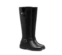 ARPINO Bottes Mollets Larges Femme Equitation Bottes De Chevalier Talons Bas Botte Cavalières,Noir,38 EU