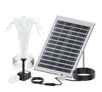 Arpokcoe Pompes solaires pour fontaine 10W Pompe solaire pour étang avec filtre,240L/h Fontaine solaire avec tuyau de 1.5m,Convient aux étangs de jardin