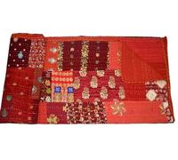 Arprani Couvertures indiennes Kantha - Couverture faite à la main - Ensemble de couette vintage pour grand lit - Couvre-lit en coton pour canapé - Parure de lit bohème pour très grand lit