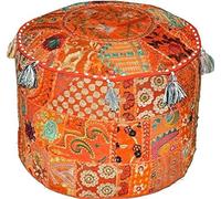 Arprani housse de pouf ottoman décoratif patchwork confortable ottoman ethnique coton coussin pouf motifs sol brodé housse de pouf
