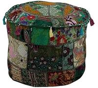 Arprani housse de pouf ottoman décoratif patchwork confortable ottoman ethnique coton coussin pouf motifs sol brodé housse de pouf