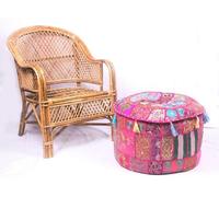 Arprani housse de pouf ottoman décoratif patchwork confortable ottoman ethnique coton coussin pouf motifs sol brodé housse de pouf