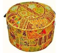 Arprani housse de pouf ottoman décoratif patchwork confortable ottoman ethnique coton coussin pouf motifs sol brodé housse de pouf