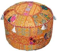 Arprani housse de pouf ottoman décoratif patchwork confortable ottoman ethnique coton coussin pouf motifs sol brodé housse de pouf