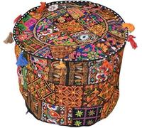 Arprani housse de pouf ottoman décoratif patchwork confortable ottoman ethnique coton coussin pouf motifs sol brodé housse de pouf