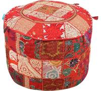 Arprani housse de pouf ottoman décoratif patchwork confortable ottoman ethnique coton coussin pouf motifs sol brodé housse de pouf