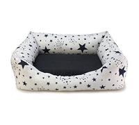 Arquivet 29224 Lit carré Motif étoiles Noir 70 x 60 x 20 cm