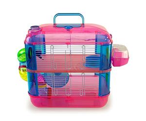 ARQUIVET Cage "Tenerife" - maison pour hamsters, tarifs, petits animaux - plastique résistant - deux étages à jouer - 40 x 26 x 40 cm