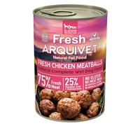 ARQUIVET Fresh Chicken Meatballs - Boulettes de Poulet aux Carottes et Petits Pois - Pack 6 unités X 400g - Aliment Complet pour Tous Types de Races de Chiens