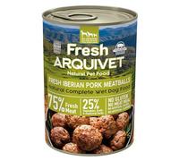 ARQUIVET Fresh Iberian Pork Meatballs - Boîtes de boulettes de Viande de Porc ibérique, potiron et Haricots Verts - Pack 6 unités x 400g - Nourriture Humide pour Chiens, Toutes Races