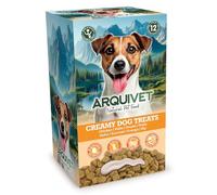 Arquivet - Friandises crémeuses pour Chiens - Friandises crémeuses au Poulet (présentoir de 12 sachets de 5 x 15 g) - pour Chiens