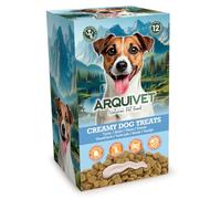 Arquivet - Friandises crémeuses pour Chiens - Friandises crémeuses au Thon (présentoir de 12 sachets de 5 x 15 g) - pour Chiens