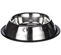 ARQUIVET Gamelle inoxydable antidérapant décorée- 450 ml / 20 cm - base non glissante - chiens et chats - Récipient de nourriture pour animaux de compagnie