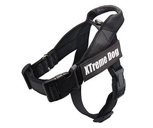 Arquivet Harnais pour Chien Xtreme Dog Classic de Couleur Noire - M/58-76 cm - Réglable, Ergonomique et Robuste - avec poignée en Haut Sortir pour Une Promenade