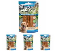 ARQUIVET Lanières de Saumon avec Peau 100 g - collations de Chiens naturels - Nourriture pour Chiens (Lot de 4)
