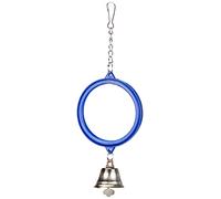 Arquivet Miroir Bleu avec Cloche pour Oiseaux - 7,5 x 11 cm - Accessoires pour Cages - Jouets pour canaris, inséparables, perruches, perroquets - Divertissement pour Oiseaux