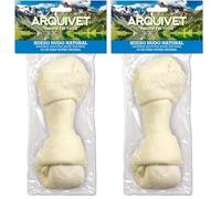 Arquivet os Nudo Natural Cuir - 16 cm (Sachet 1 unité) - Snacks, chuches, récompenses, friandises, sucettes et récompenses pour Chiens - os dentaires à mâcher (Lot de 2)