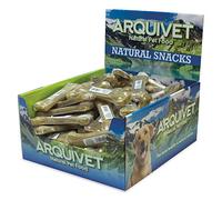 ARQUIVET Os pressé en Peau de Vache 100% Naturelle pour Chiens - 13 cm - Boîte complète 60 unités rétractées - Snacks naturels - Friandises, récompenses, friandises, friandises Canines