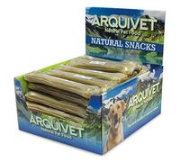ARQUIVET Os pressé en Peau de Vache 100% Naturelle pour Chiens - 21 cm - Boîte complète 30 unités rétractées - Snacks naturels - Friandises, récompenses, friandises, friandises Canines