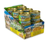 ARQUIVET Pack 24 unités. Thon blanc et fromage en sauce - Aliments gastronomiques à base d'ingrédients 100% naturels - Emballer 24 unités - 80 gr par unité - Aliments humides pour les chats