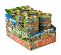 ARQUIVET Pack 24 unités. Thon blanc et saumon en sauce - Aliments gastronomiques à base d'ingrédients 100% naturels - Emballer 24 unités - 80 gr par unité - Aliments humides pour les chats
