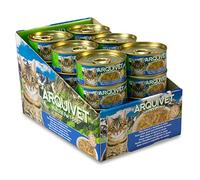 ARQUIVET Pack 24 unités. Thon blanc et sprat en sauce - Aliments gastronomiques à base d'ingrédients 100% naturels - Emballer 24 unités - 80 gr par unité - Aliments humides pour les chats