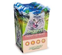 Arquivet- Pack Creamy Cat Treats - Friandises crémeuses pour Chat - Snack crémeux au Thon et au Saumon (présentoir de 12 sachets de 5x14 g)