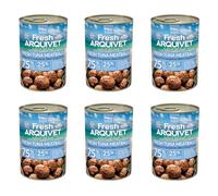 ARQUIVET - Pack de 6 Boulettes de Thon Frais - Boîtes de boulettes de Thon - Boîtes de 400 g - Nourriture Humide pour Chiens, Toutes Races