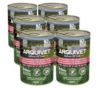 ARQUIVET - Pâté au Jambon Serrano et aux Haricots Verts 6 x 400 g - Pâté en Conserve pour Chiens - Toutes Races - Aliment Humide Naturel