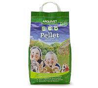 ARQUIVET Pellet - Lecho higiénico natural, vegetal, orgánico para gatos y pequeños mamíferos roedores - Biodegradable - Absorbe líquidos y malos olores - Cantidad: 10 L