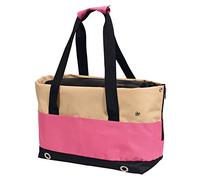 Arquivet Sac de Transport Rose pour Animaux de Compagnie - 40 x 22 x 28 cm - Sac à Suspendre avec Ouverture supérieure - Chiots et Autres Petits Animaux