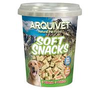 Arquivet Soft Snacks Bonbons Duo de Saumon et Riz 300 g pour Chien - Apéritifs pour Chien en Forme d'os - friandises, récompenses et récompenses Canines - Aliment complémentaire