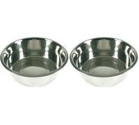 Arquizoo 2454 Gamelle Inoxydable - 4 L / 28 cm, Argent, 28284 (Lot de 2)