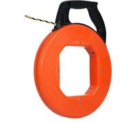 Arrache fil électrique, 100FT Polyester Electrical Fish Tape, Fish Tape Wire Puller with High Impact Case, Cable Retractable Aid Polyester Wire Puller Including 6 Adapters