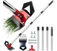 Arrache Mauvaise Herbe, 156 cm - Outil pour Desherber, Désherbeur Manuel, Râteau Désherbeur Et Houe de Jardin 2-en-1 : Un Outil de Jardinage pour Un Désherbage Efficace