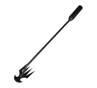 Arrache Mauvaise Herbe, Désherbeur Manuel Acier Inoxydable, Scarificateur Manuel Arrache Pissenlit Couteau Désherbeur Outil de Râteau de Désherbage Tire Racine Outils Jardinage Grattoir (Long noir)